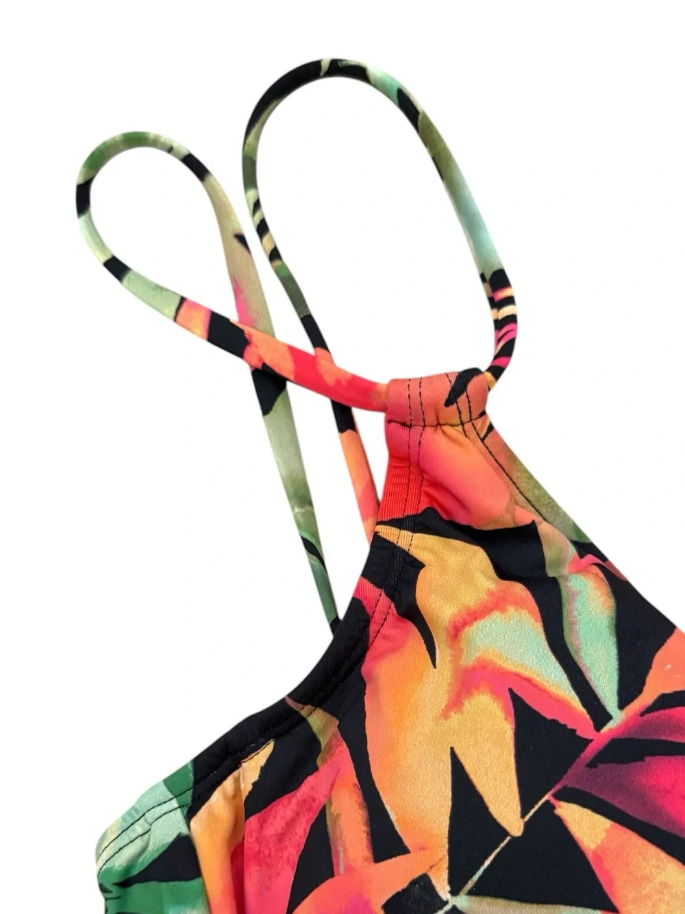 Lauren Ralph Lauren Tankini Top Only NWT Underwire Tummy Control Tropical 6